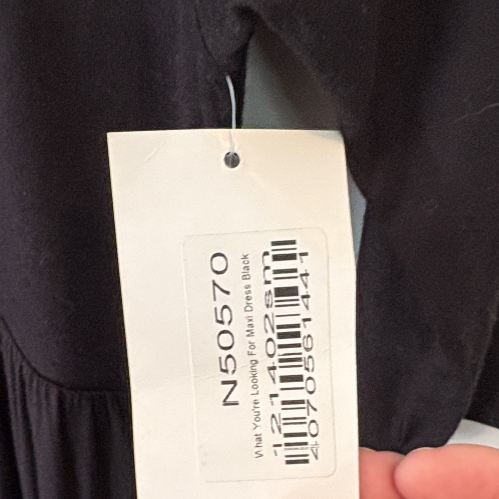 Pink Lily Classic Black Maxi Dress - Picture 3 of 5